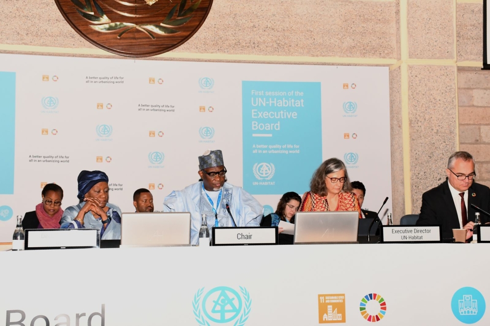 The first session of the 2025 UN-Habitat Executive Board meeting in Nairobi.