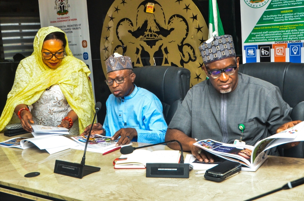 Meeting of the Hon Minister of State,  Housing and Urban Development,, Rt Hon Abdullahi Yusuf Ata and Permanent Secretary,  Dr Shuaib Belgore with the Vietenese Ms Allen Le & Partners Investment Consulting Joint Company