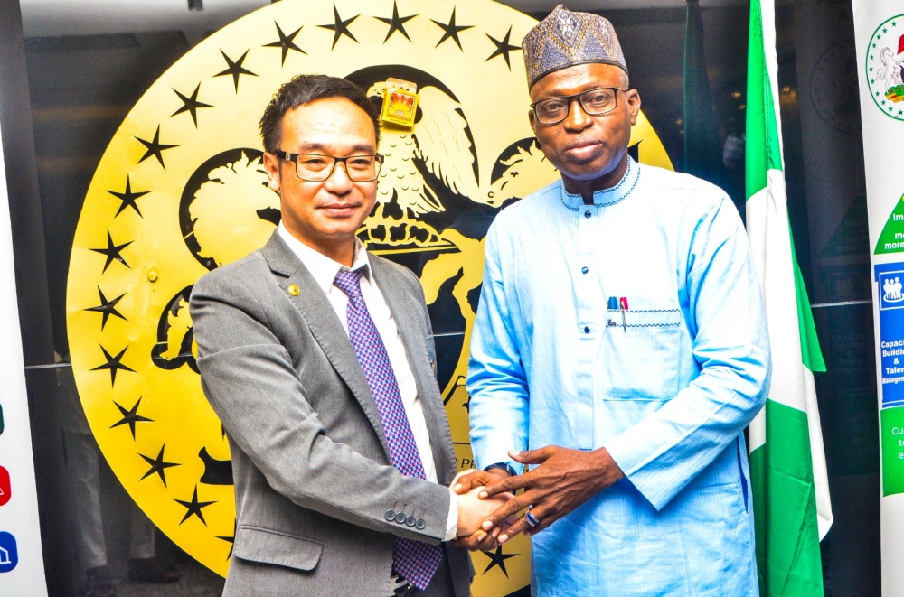 Meeting of the Hon Minister of State,  Housing and Urban Development,, Rt Hon Abdullahi Yusuf Ata and Permanent Secretary,  Dr Shuaib Belgore with the Vietenese Ms Allen Le & Partners Investment Consulting Joint Company