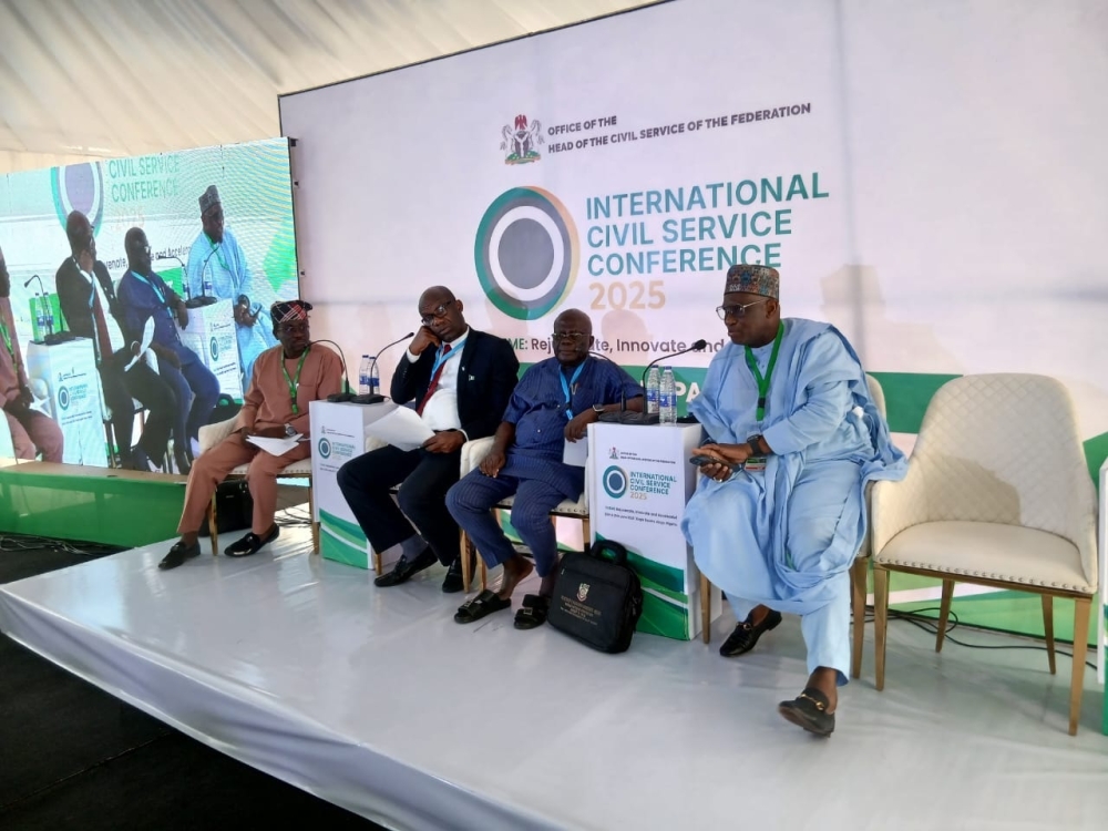 2025 INTERNATIONAL CIVIL SERVICE CONFERENCE: Dr Shuaib Belgore, Permanent Secretary,  FMHUD along with Permanent Secretary,  Federal Ministry of Information served as Panelists on the topic "The Weight of Societal Demands: Navigating External Pressures on Civil Servants", Thursday,  26th June, 2025