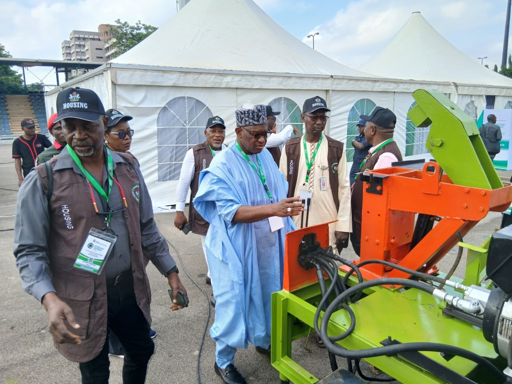 FMHUD @ 2025 International Civil Service Conference Innovation Display of construction and blocks moulding machines by DFPAM
