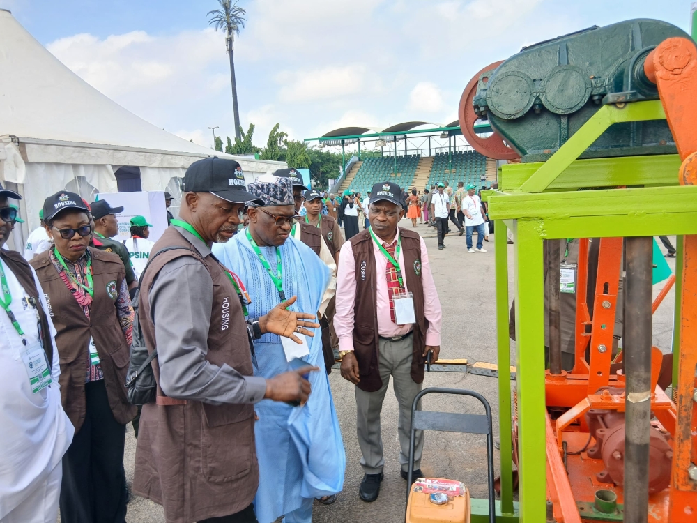 FMHUD @ 2025 International Civil Service Conference Innovation Display of construction and blocks moulding machines by DFPAM