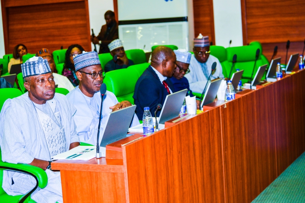 Minister and Minister of State, Housing and Urban Development, Arc. Ahmed Musa Dangiwa and Rt. Hon Abdullahi Yusuf Ata, during the Interactive Session with the House of Representatives Committee on Housing and Habitat.