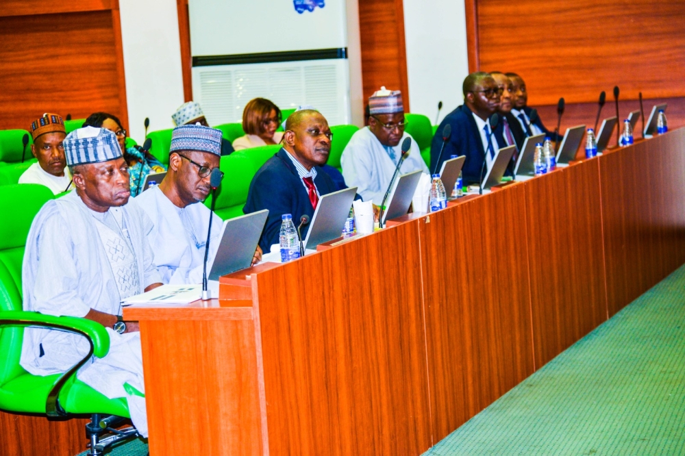 Minister and Minister of State, Housing and Urban Development, Arc. Ahmed Musa Dangiwa and Rt. Hon Abdullahi Yusuf Ata, during the Interactive Session with the House of Representatives Committee on Housing and Habitat.