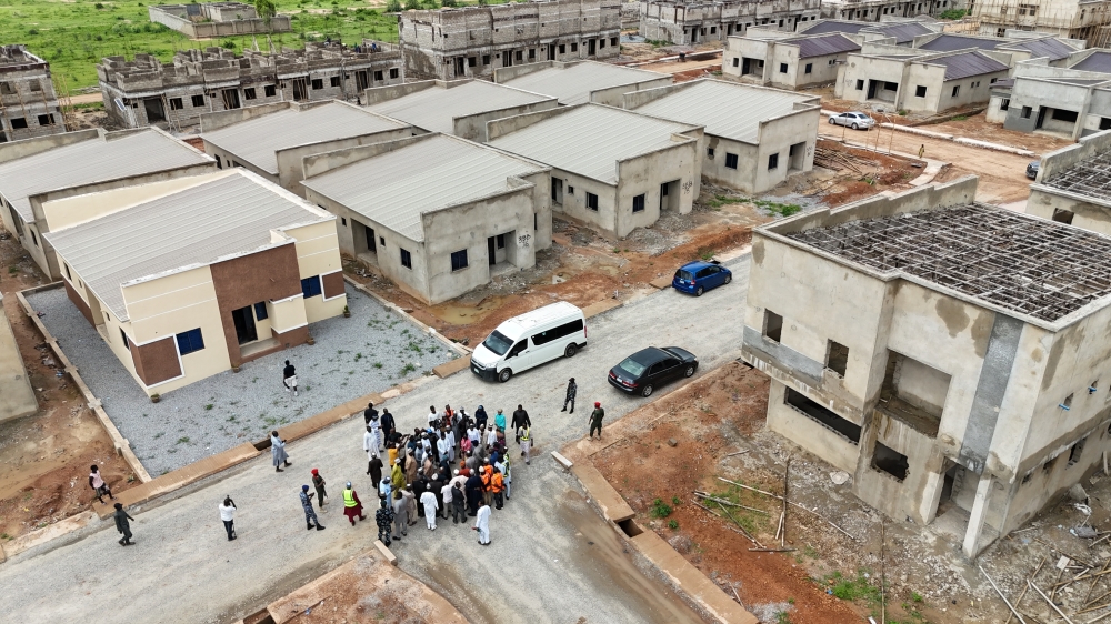 Inspection of the 2000 Units Kano Renewed Hope City by the Minister and Minister of State, Housing and Urban Development, Arc. Ahmed Musa Dangiwa and Rt.Hon Abdullahi Yusuf Ata in company of some Directors of the Ministry, Friday, 25th July, 2025