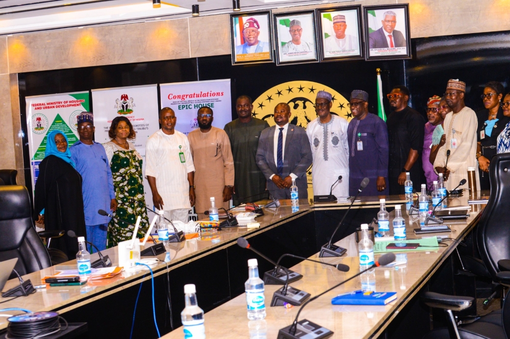 Photo News: The Hon Minister, Housing and Urban Development, Arc Ahmed Musa Dangiwa FNIA, FCIB, Permanent Secretary, Dr Shuaib Muhammad Lamido Belgore,  NIPOM, OON and other top management staff at the commissioning of the Ministry’s  Contract Performance and Compliance Project Monitoring System and the Transactional Housing Fraud Reporting web-portal (https://reports.fmhud.gov.ng) platforms at the Ministry’s Headquarter, 28th August, 2025.