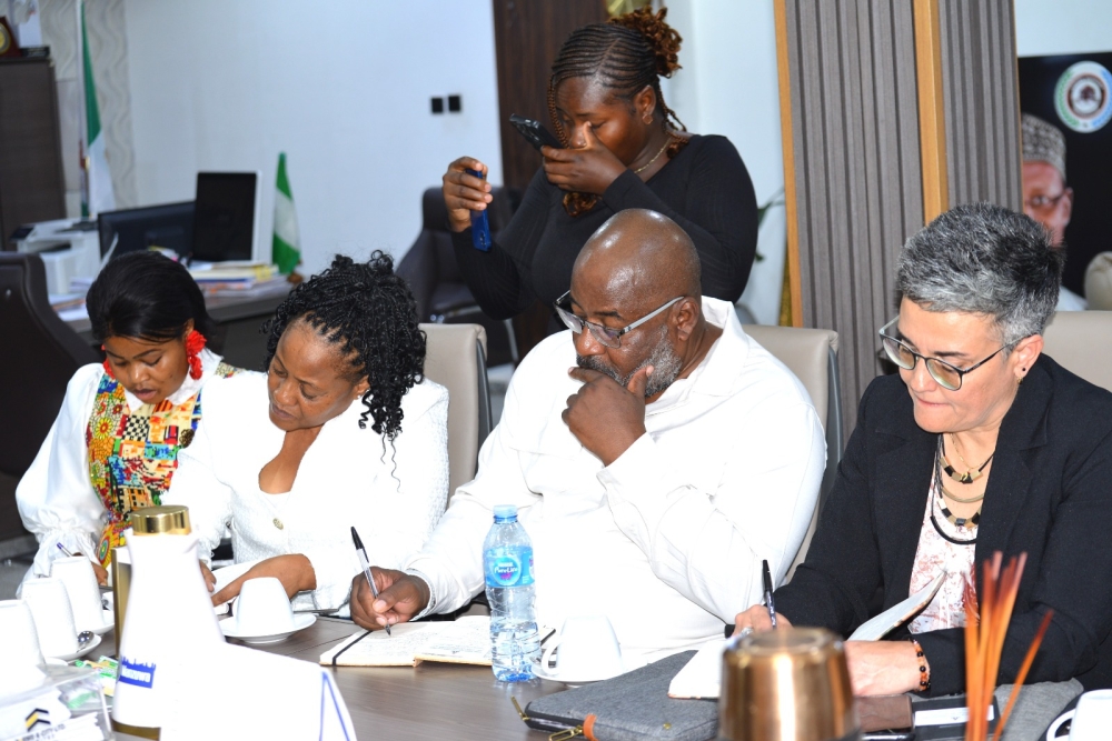 Hon Minister,  Arc Ahmed Dangiwa received Namibian Hon Minister of Urban and Rural Development, Hon Sankwasa James Sankwasa on a courtesy visit to his office,  Friday,  December 12th, 2025