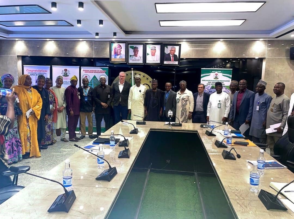 Meeting of the Hon Minister,  FMHUD and Head of UN Habitat, West Africa Hub, Dakar, Mr Mathias, Spaliviero, Wednesday, 25th February, 2025