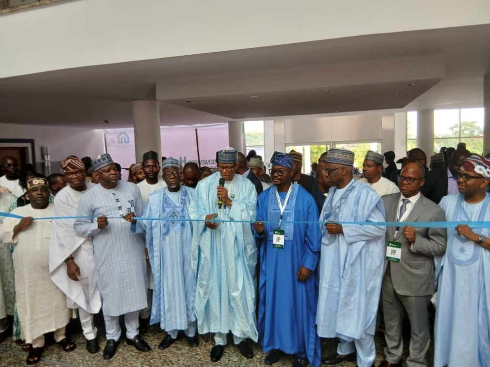 Honourable Minister of Housing and Urban Development,Engr. Muttagha Rabe Darma, PhD,  and other dignitaries at the Renewed Hope Housing PPP Summit held at the Shehu Musa Yar’Adua Centre, Abuja.