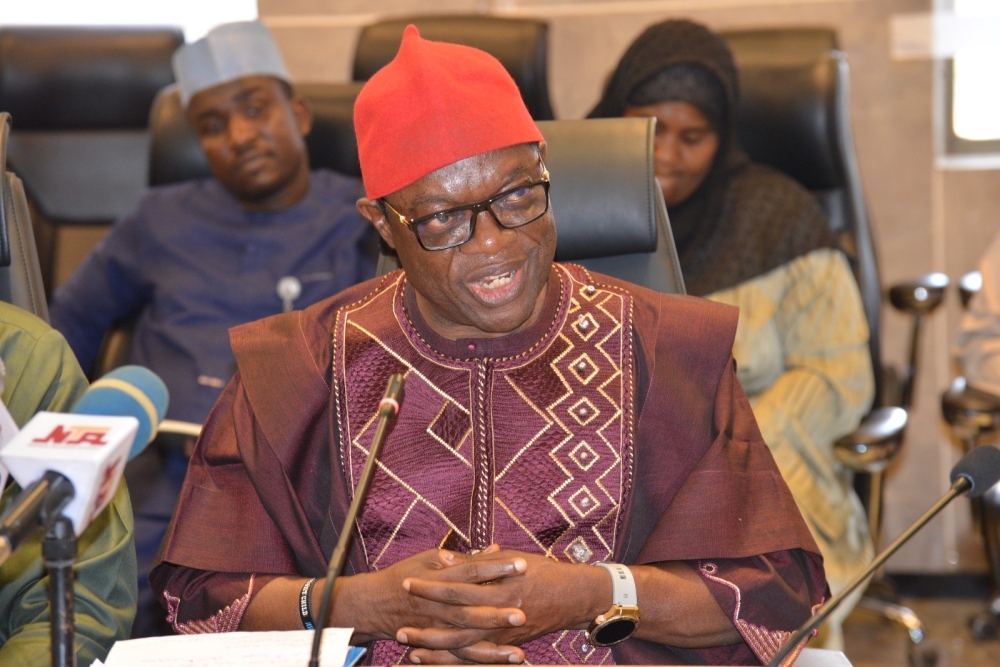 Meeting of the Hon Minister (FMHUD), Dr Mustapha Rabe Darma and Minister of State,  Rt Hon Yusuf Abdullahi Ata with National President of Nigeria Institute of Town Planners, Tpl Dr Ogbonna Chine with his members,  Thursday,  14th May, 2026