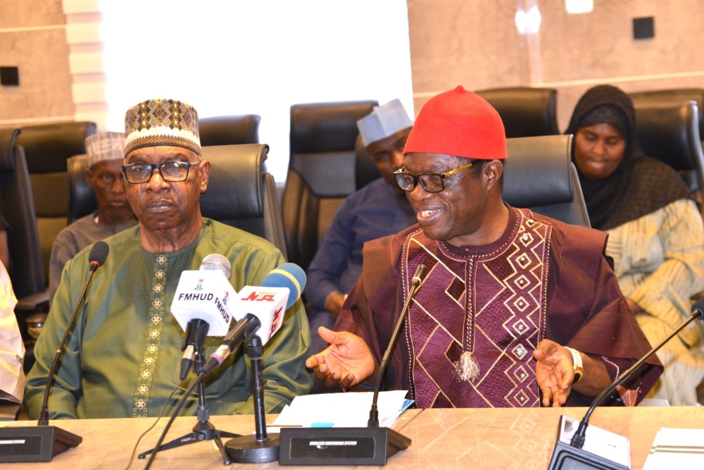 Meeting of the Hon Minister (FMHUD), Dr Mustapha Rabe Darma and Minister of State,  Rt Hon Yusuf Abdullahi Ata with National President of Nigeria Institute of Town Planners, Tpl Dr Ogbonna Chine with his members,  Thursday,  14th May, 2026